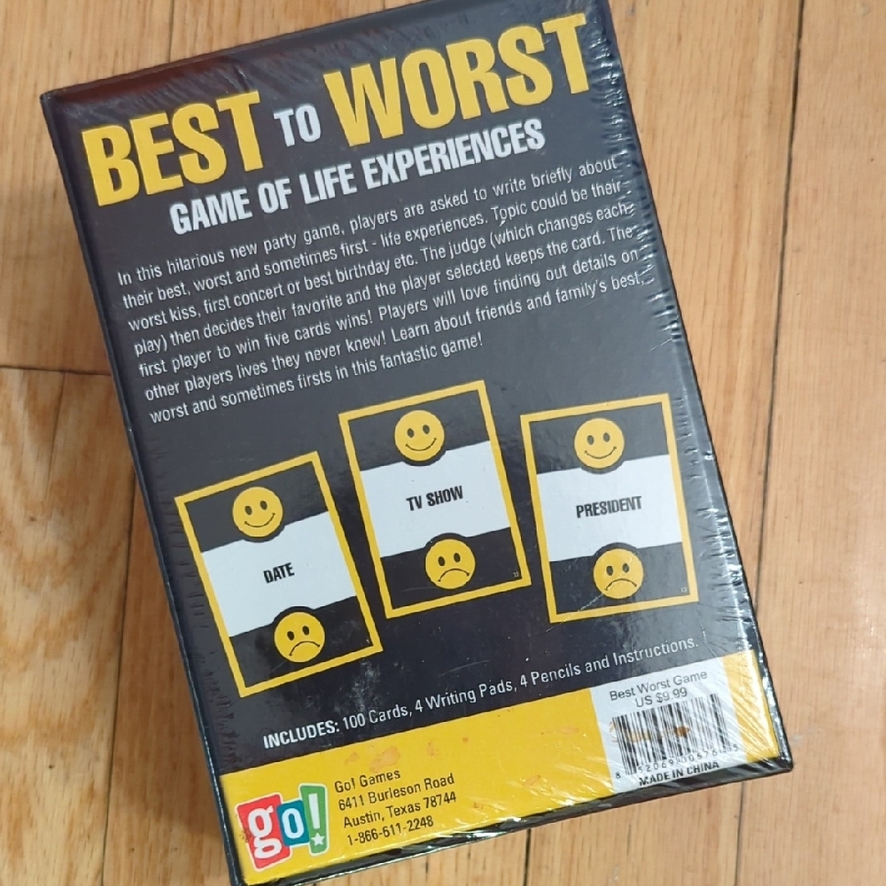 Best to Worst Game of Life Experiences - Black and Yellow - Picture 2 of 2
